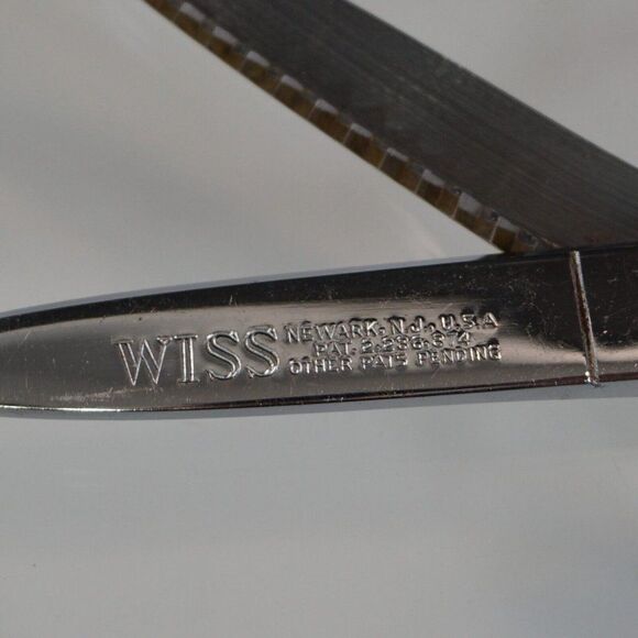 Vintage Wiss Pinking Shears Patent No 2286874 Newark NJ USA Zig Zag Cut Scissors - Picture 8 of 9